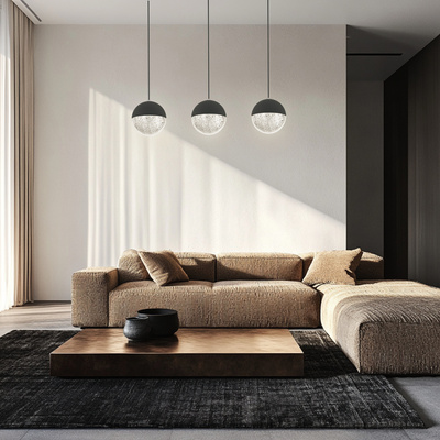 Lampa wisząca czarna listwa LED 5W Furni