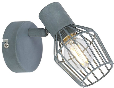 Lampa ścienna kinkiet 1X40W E14 szary VIKING 