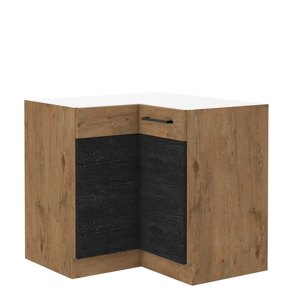 Dolna szafka kuchenna narożna 90x90 cm VIKI ciemne drewno