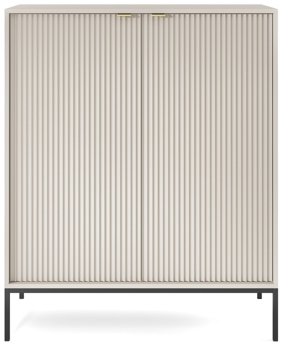 Wysoka dwudrzwiowa komoda do salonu 104 cm AVANTI cashmere