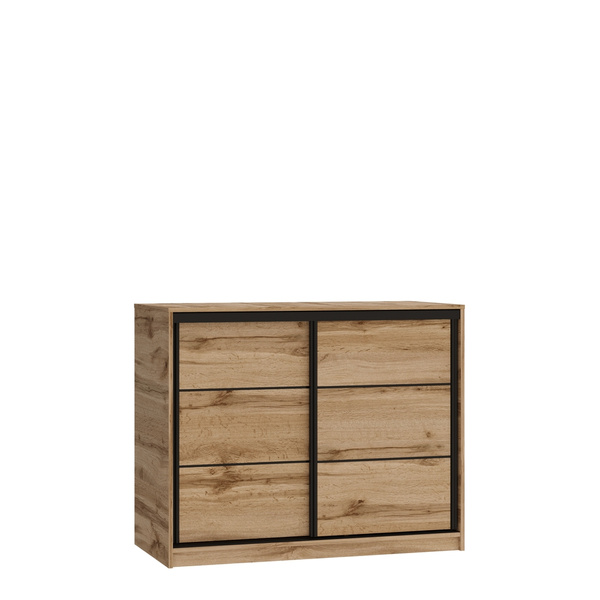 Loftowa komoda przesuwna z szufladami do sypialni 120 cm LOFT