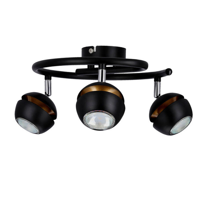 BONI SPIRALA 3X3W GU10 LED CZARNY