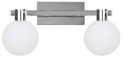 Kinkiet chrom/biały lampa ścienna 2 Maldus 