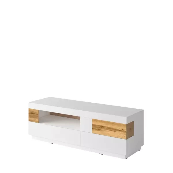 Szafka rtv 160 cm KOBE biały połysk