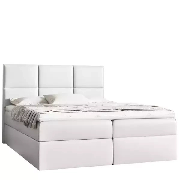 Łóżko Kontynentalne 200x200 białe IGOR