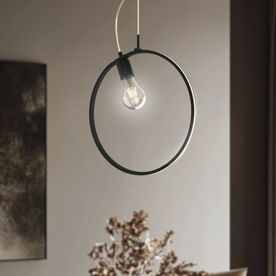 Lampa wisząca chrom Apeti Skiros 1xE27 + LED
