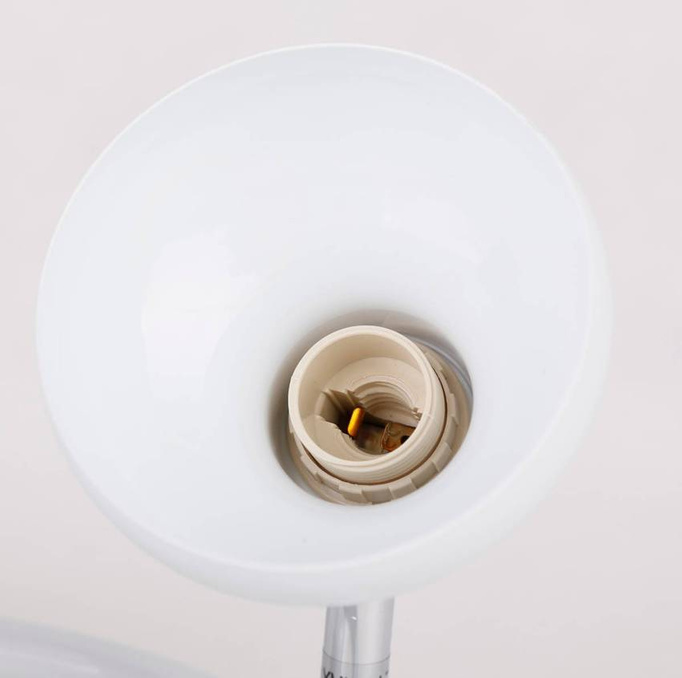 Lampa sufitowa spirala metal biała + drewno 3E14 Puerto 