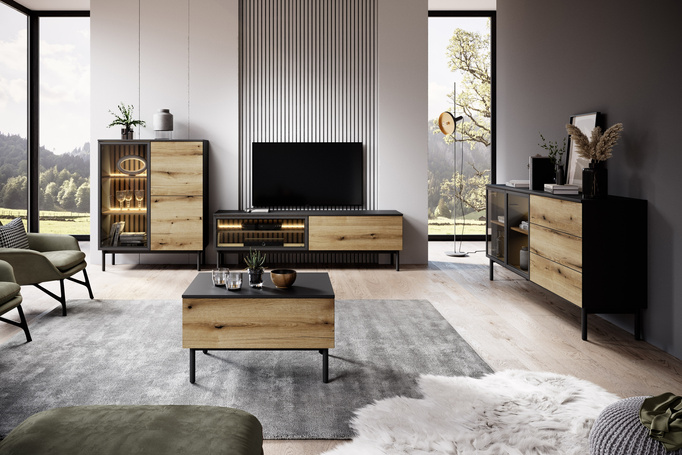Loftowa komoda do salonu z szufladami 150 cm LARINO