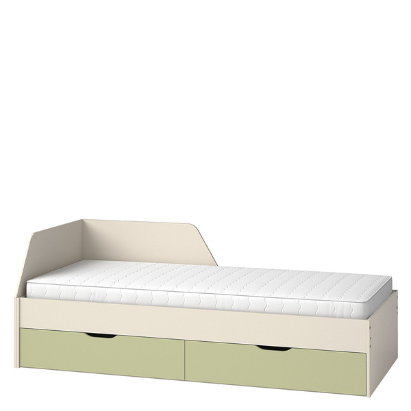 Nowoczesne łóżko do pokoju młodzieżowego 90x200 cm MAGNESIA awokado