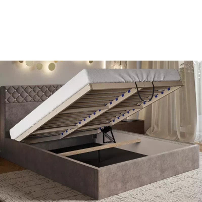Łóżko z zagłówkiem 120x200 cm STOIC