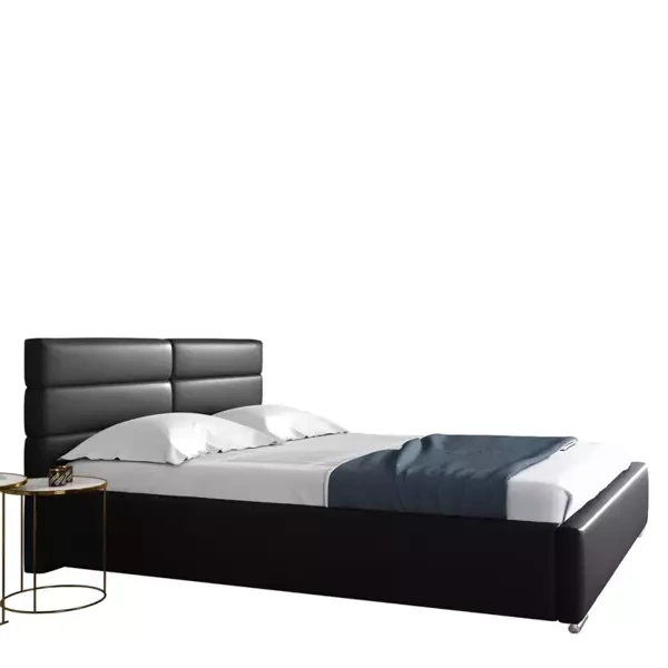 Łóżko Tapicerowane 200x200 czarne LORET
