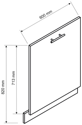 Front zmywarki 60 cm BRIT beż