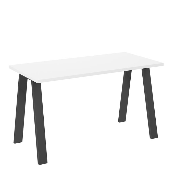Biały stół na metalowych nogach KEVIN 138x67