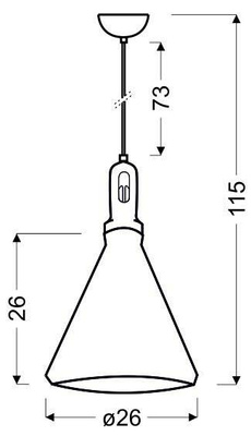 LAMPA SUFITOWA WISZĄCA  ROBINSON  E27 