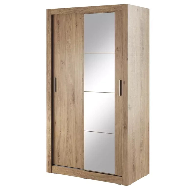 Szafa przesuwna do pokoju 120 cm lustro półki drążki ARTI