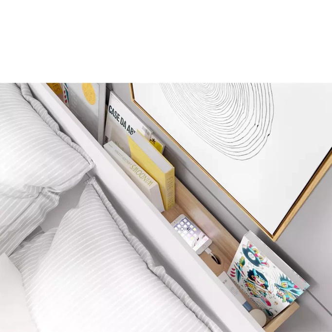 Łóżko ze stelażem do sypialni 160x200 cm DENTRO