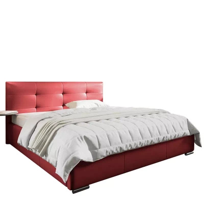 Czerwone łóżko tapicerowane 120x200 LONDYN