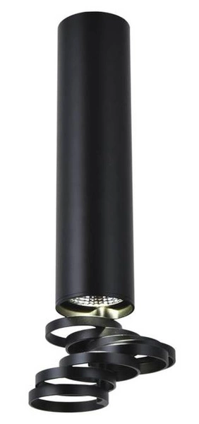 Czarna lampa sufitowa Tuba spot 30 cm GU10