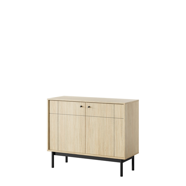 Dwudrzwiowa komoda do salonu 103,5 cm JUVA dąb linea