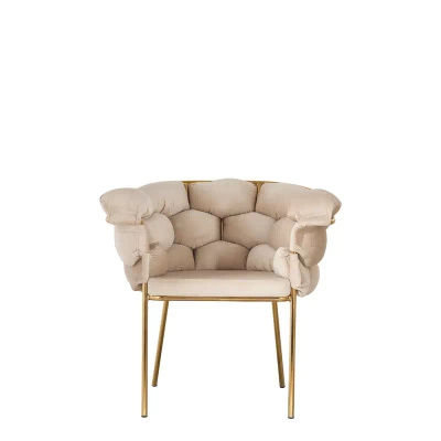 Krzesło tapicerowane w stylu glamour BESSOS
