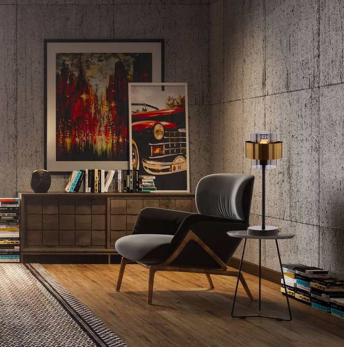 Lampa stołowa glamour Spiega E14 40W