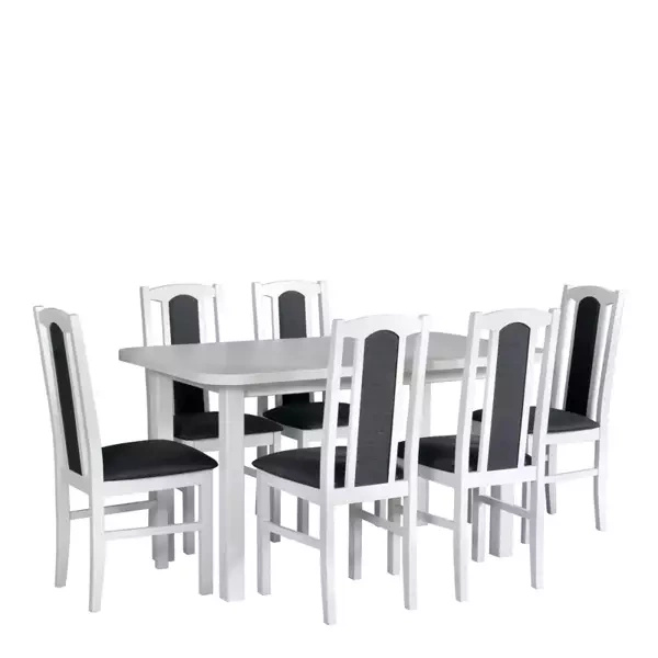 Stół z krzesłami w stylu skandynawskim VELOTTA