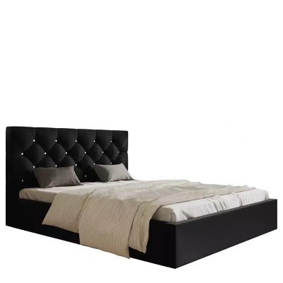 Szare łóżko 160x200 cm do sypialni TESAR