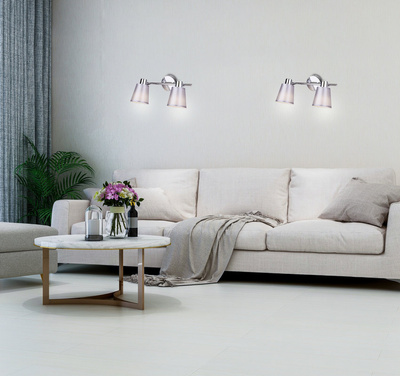 Lampa listwa sufitowa PIN chrom 2x40W