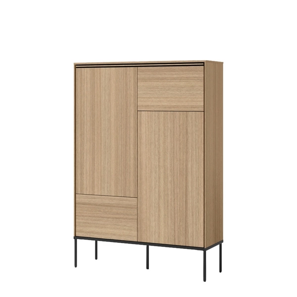 Wysoka drewnopodobna komoda do salonu 98 cm VISSO