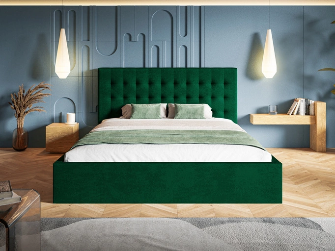 Łóżko tapicerowane podwójne 160x200 cm HARK