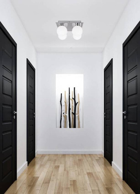 Lampa sufitowa plafon Oden biały klosz kula 4xG9